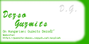 dezso guzmits business card